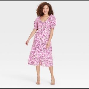 Who what wear leopard pink dress